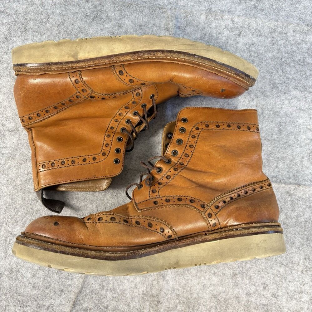 5068 02V - Mens UK 9.5 G US 10.5 Grenson Soft Leather Lace Up Boots Lightweight - Picture 2 of 14